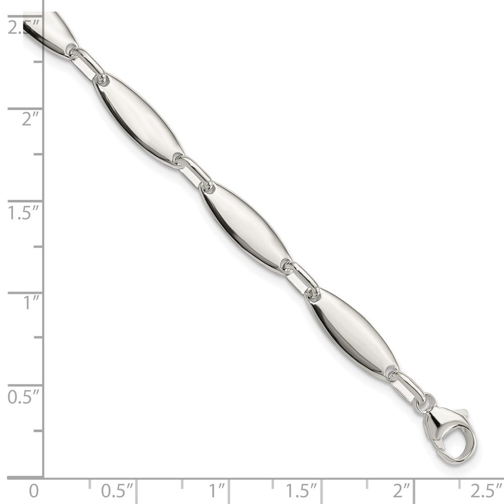 8 Zoll Sterlingsilber Poliert Glieder mit 1 in Verlängerung. Armband