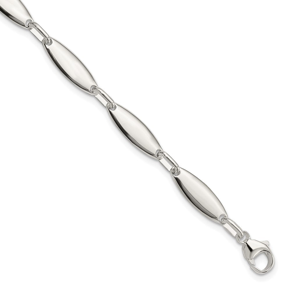 8 Zoll Sterlingsilber Poliert Glieder mit 1 in Verlängerung. Armband