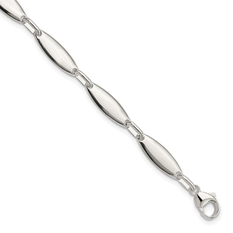 8 Zoll Sterlingsilber Poliert Glieder mit 1 in Verlängerung. Armband