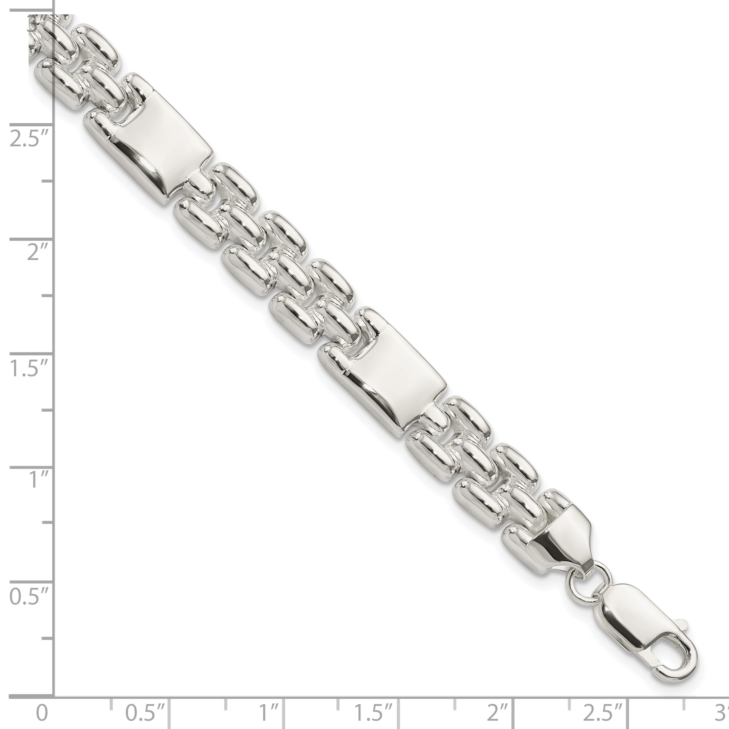 7.5 Zoll Sterlingsilber Fantasieglieder Armband