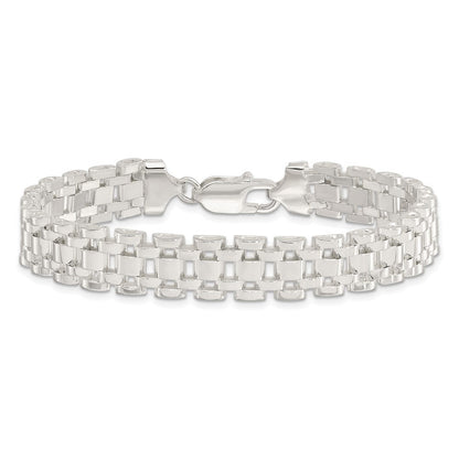 7.75 Zoll Sterlingsilber Poliert Fantasieglieder Armband