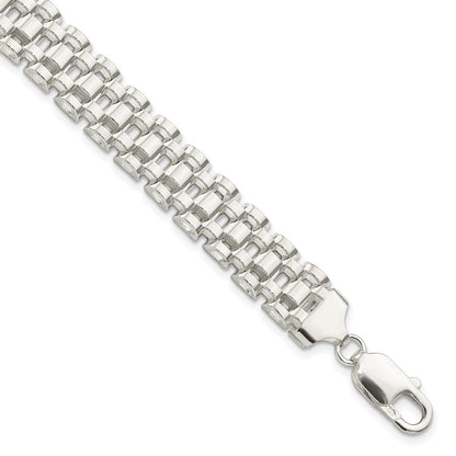 7.75 Zoll Sterlingsilber Poliert Fantasieglieder Armband