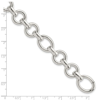 8 Zoll Sterlingsilber Poliert Fantasieglieder Armband