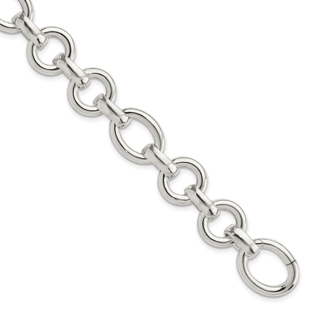 8 Zoll Sterlingsilber Poliert Fantasieglieder Armband