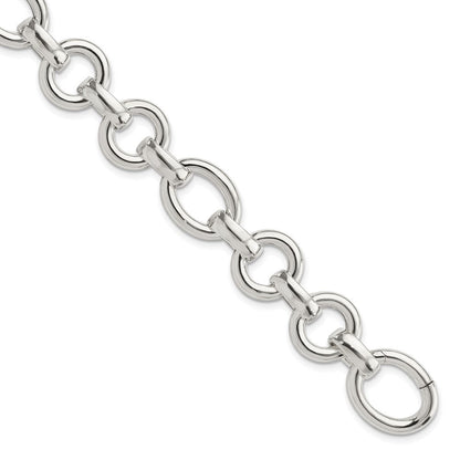 8 Zoll Sterlingsilber Poliert Fantasieglieder Armband