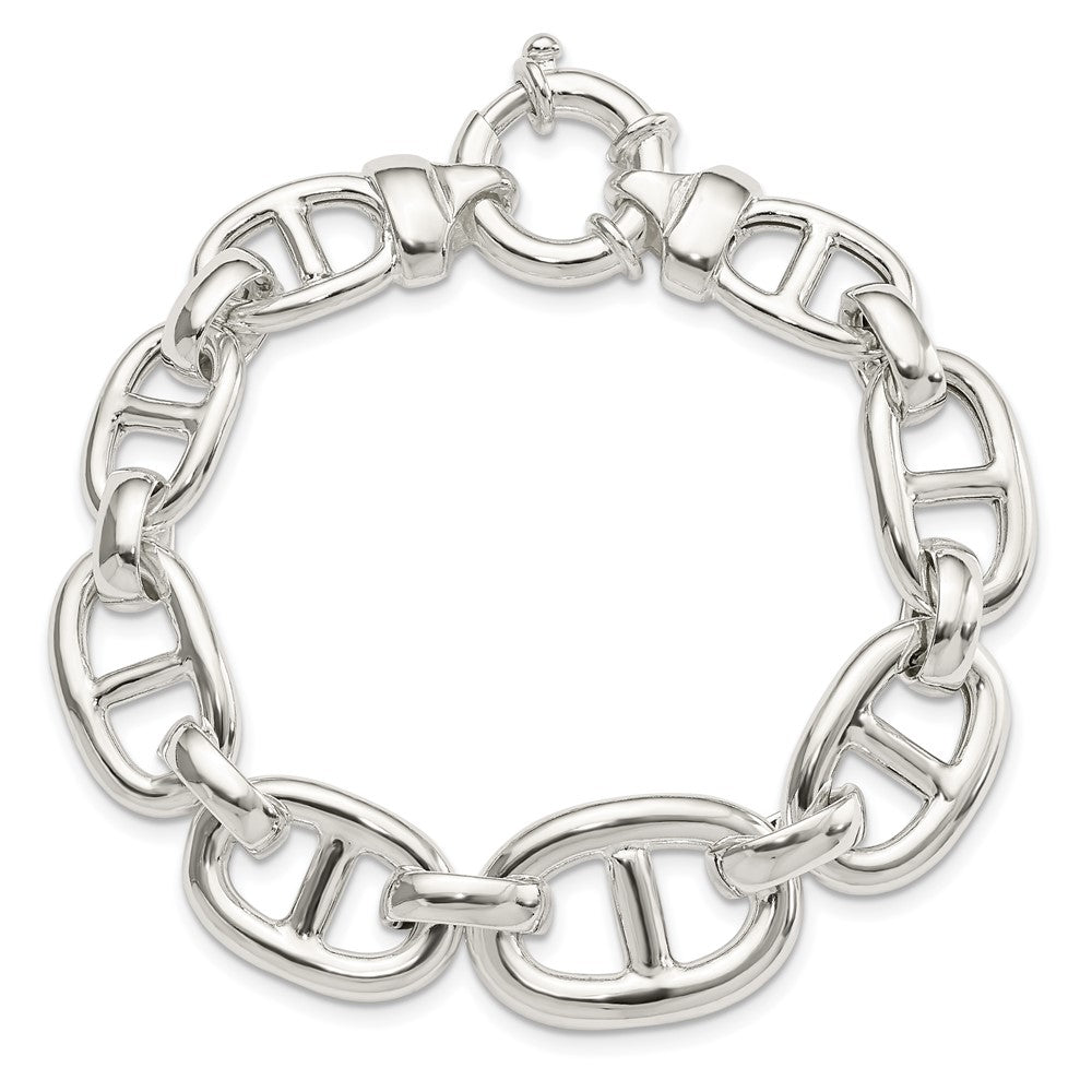 7.75 Zoll Sterlingsilber Poliert Fantasieglieder Armband