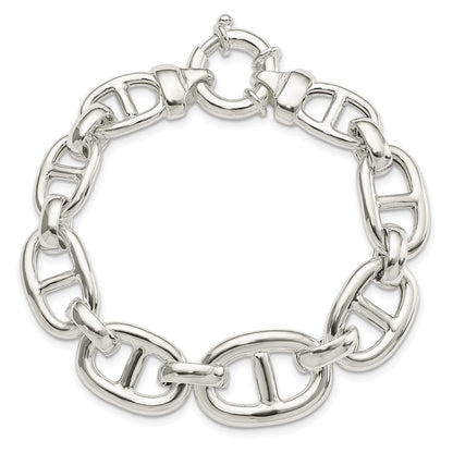 7.75 Zoll Sterlingsilber Poliert Fantasieglieder Armband