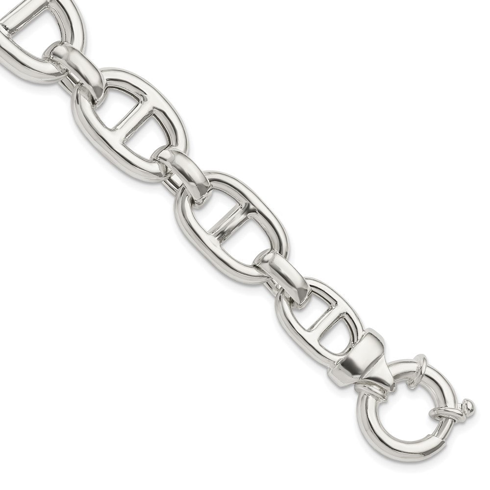 7.75 Zoll Sterlingsilber Poliert Fantasieglieder Armband