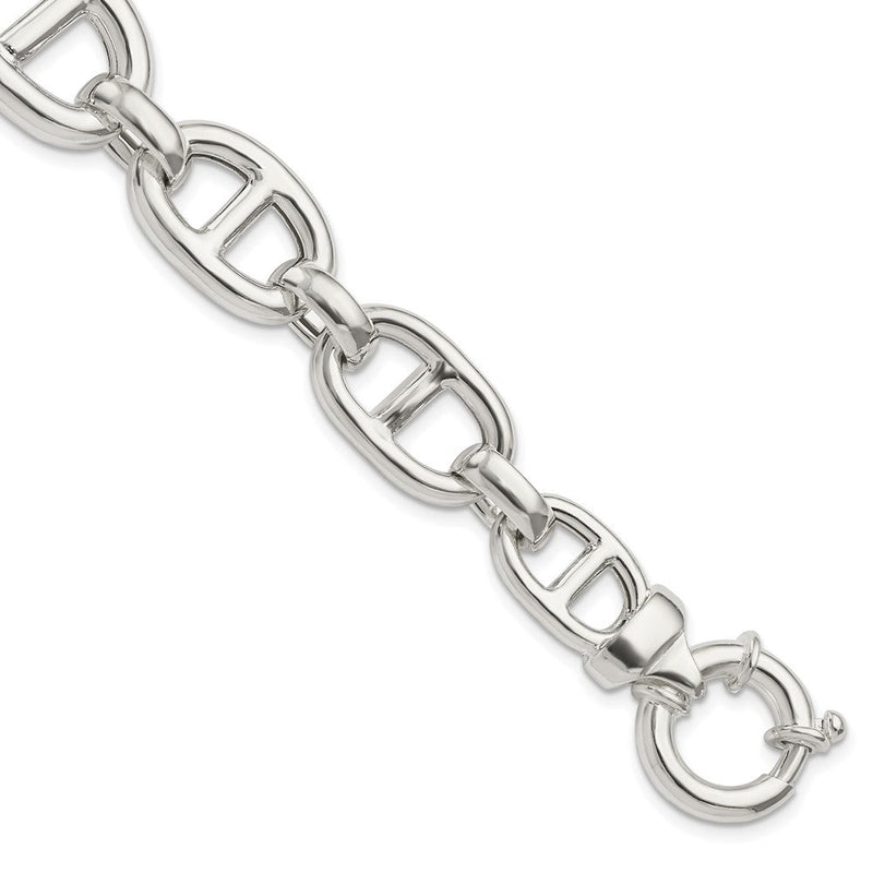 7.75 Zoll Sterlingsilber Poliert Fantasieglieder Armband