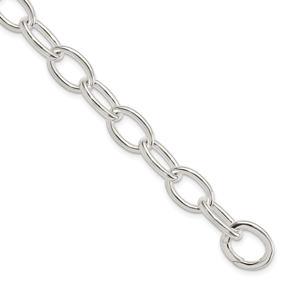 7 Zoll Sterlingsilber Rhodiniert Poliert Fantasieglieder Armband