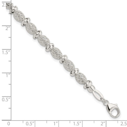 7.75 Zoll Sterlingsilber Poliert Filigran Armband