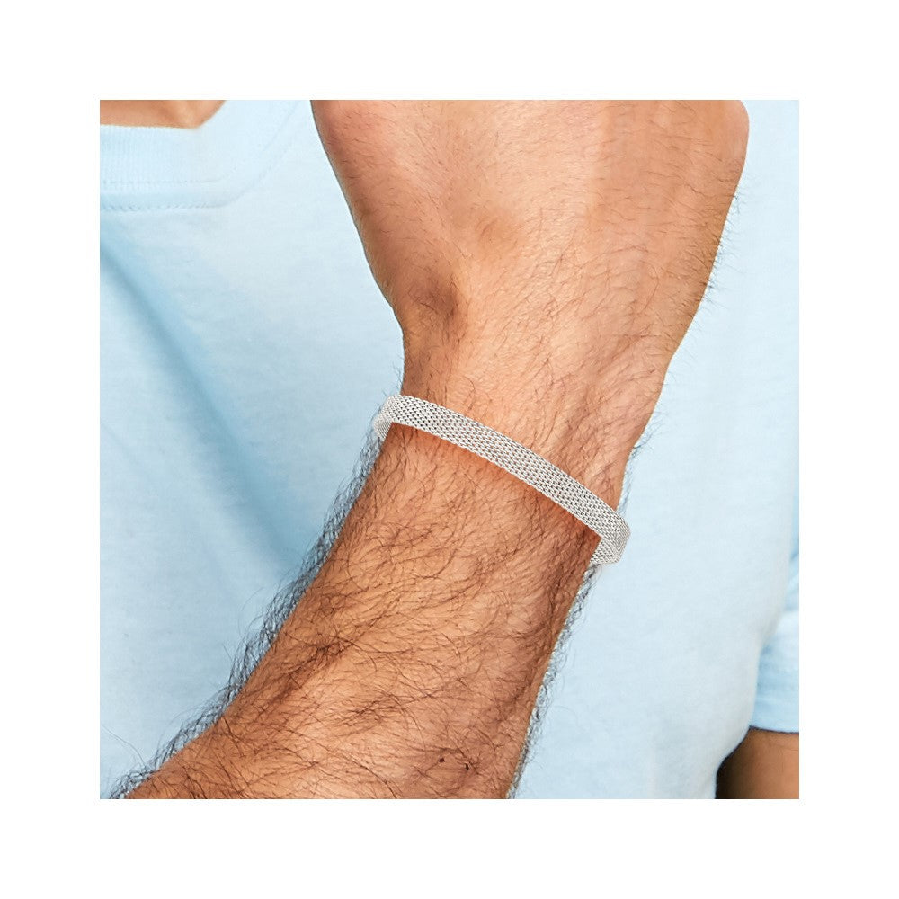 7.5 Zoll Sterlingsilber Diamantiert Wendbar Armband