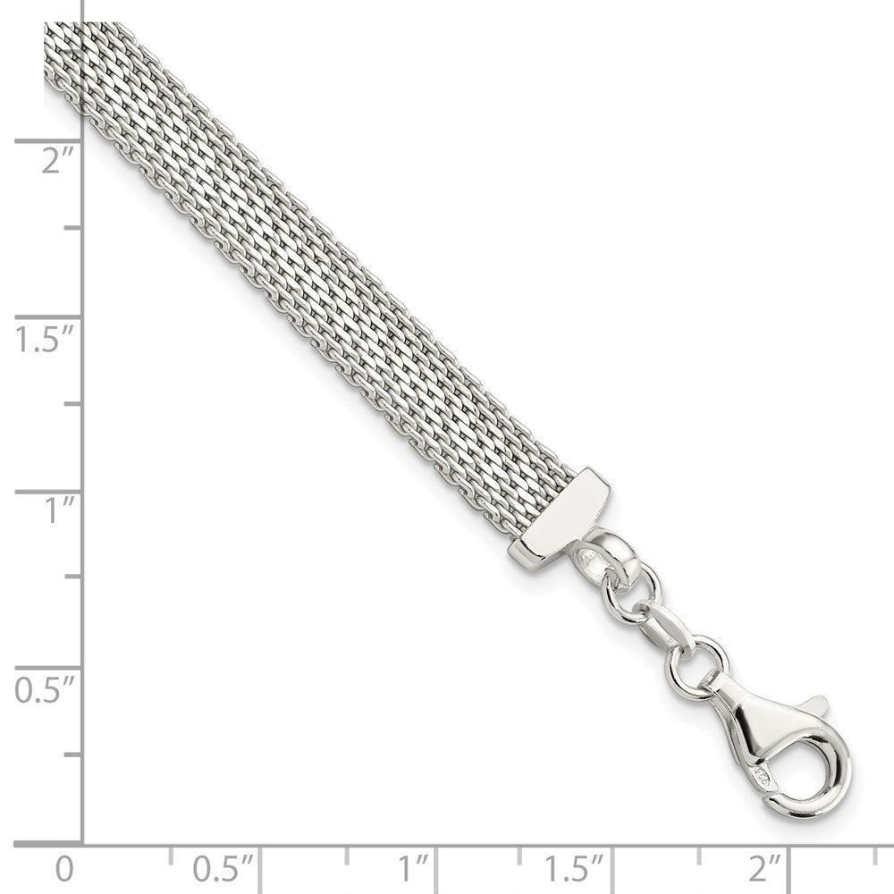 7.5 Zoll Sterlingsilber Diamantiert Wendbar Armband