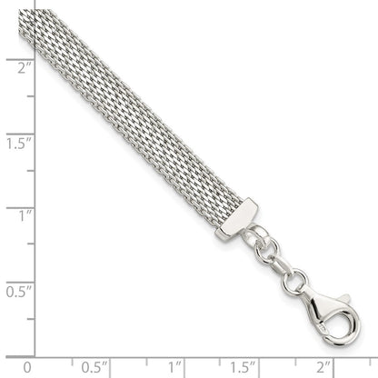 7.5 Zoll Sterlingsilber Diamantiert Wendbar Armband