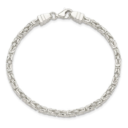 7.75 Zoll Sterlingsilber Quadratisch Byzantiner Armband