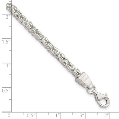 7.75 Zoll Sterlingsilber Quadratisch Byzantiner Armband