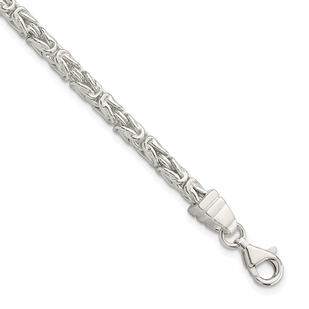7.75 Zoll Sterlingsilber Quadratisch Byzantiner Armband