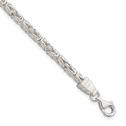 7.75 Zoll Sterlingsilber Quadratisch Byzantiner Armband
