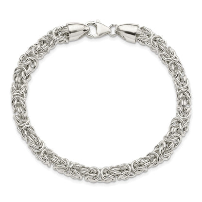 Sterlingsilber Poliert Byzantiner 8.5 Zoll Armband