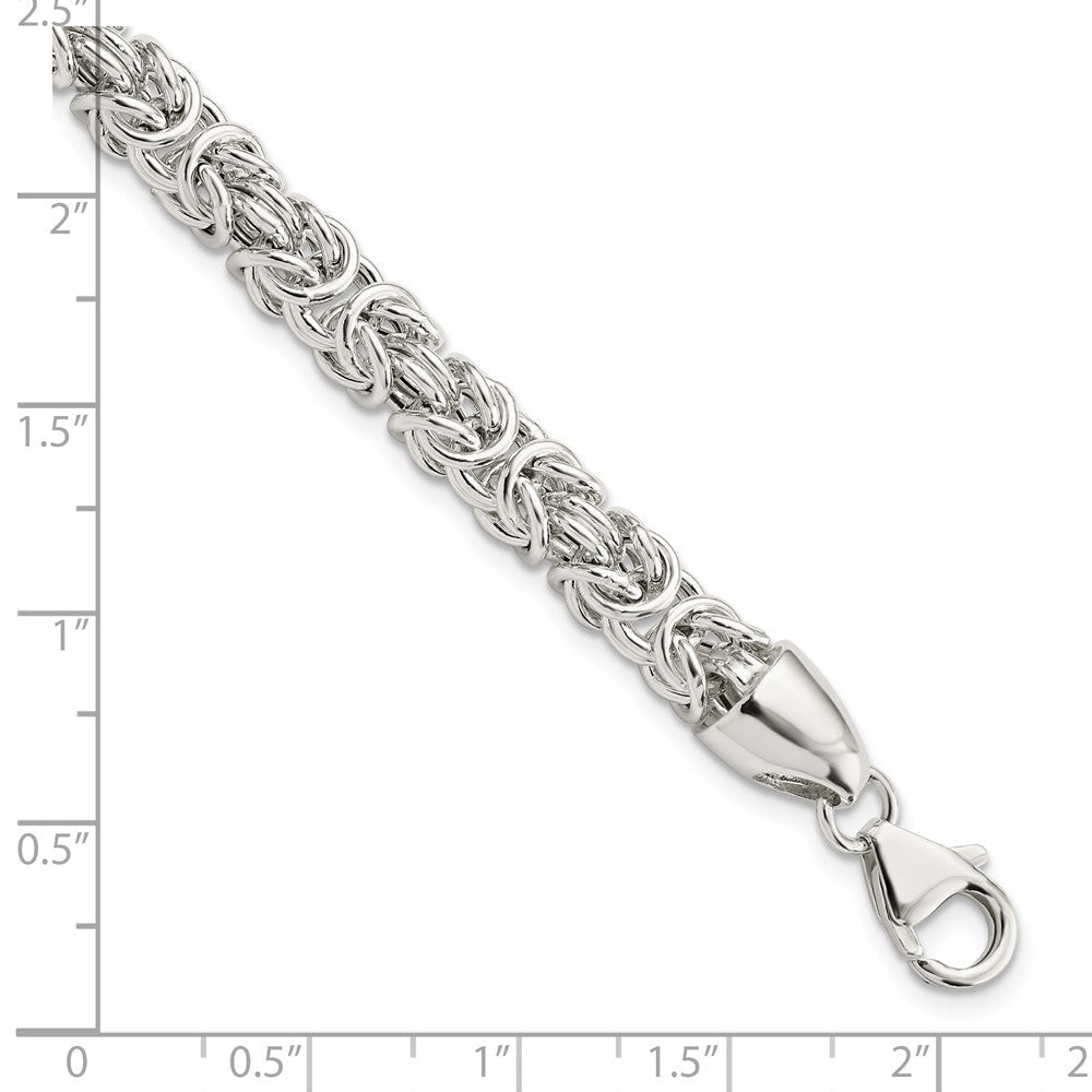 Sterlingsilber Poliert Byzantiner 8.5 Zoll Armband