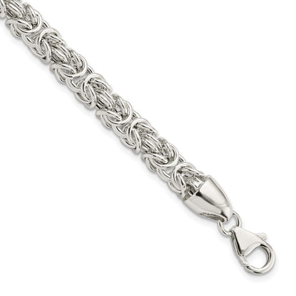 Sterlingsilber Poliert Byzantiner 8.5 Zoll Armband