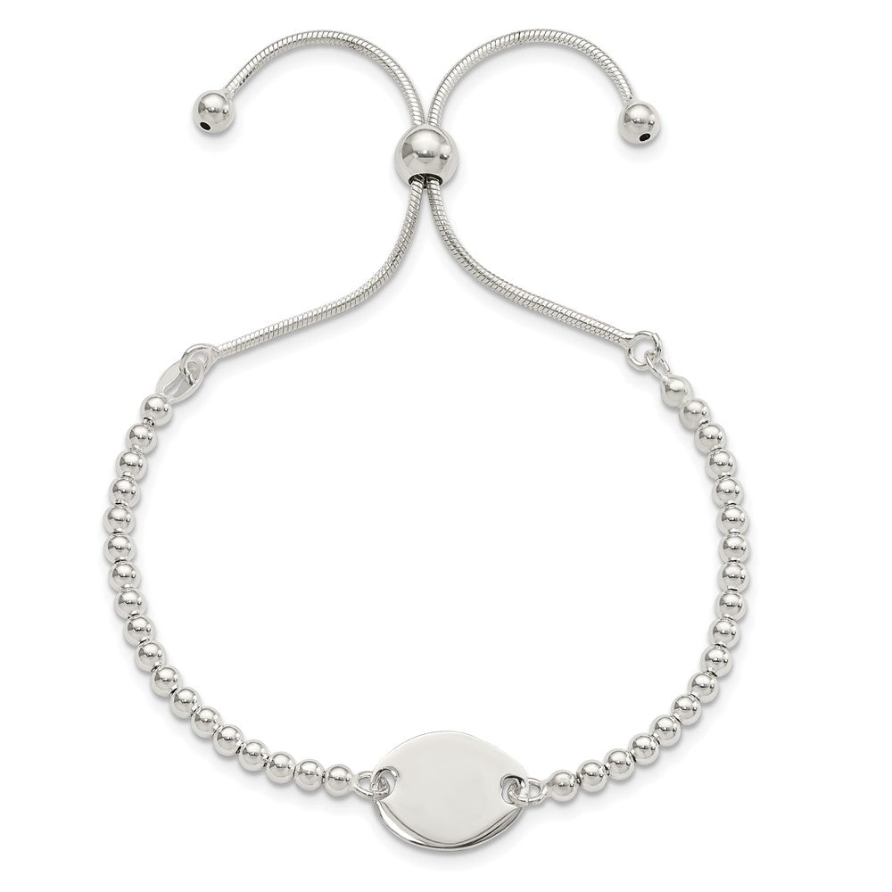 Sterlingsilber Poliert Gekugelt Verstellbar Armband