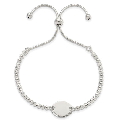 Sterlingsilber Poliert Gekugelt Verstellbar Armband