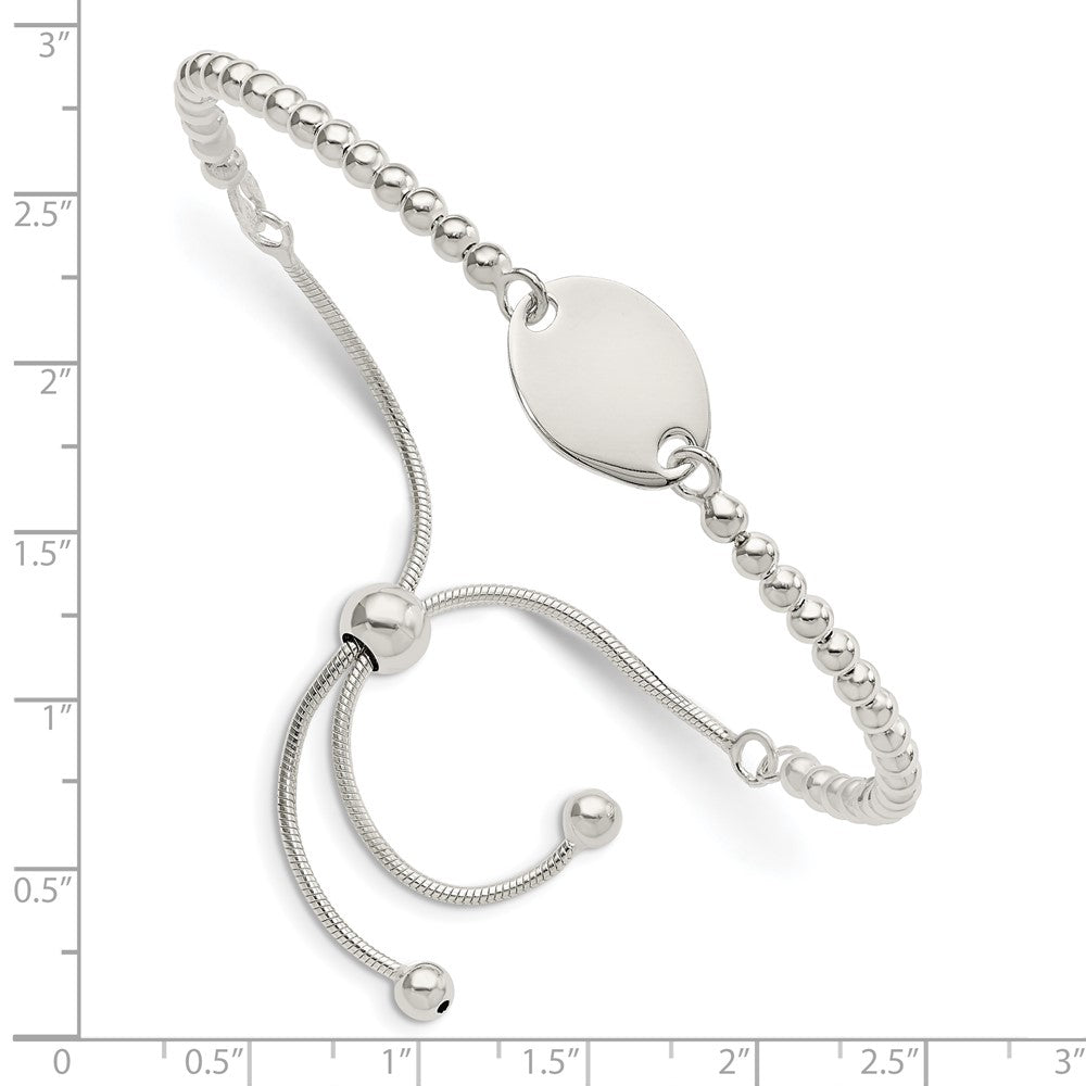 Sterlingsilber Poliert Gekugelt Verstellbar Armband