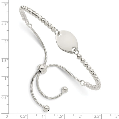 Sterlingsilber Poliert Gekugelt Verstellbar Armband