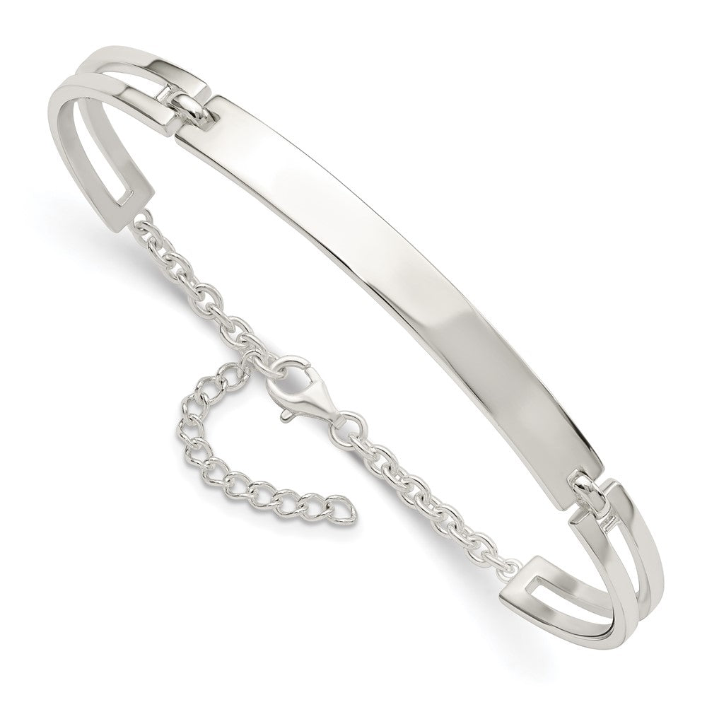 7.00 Zoll Sterlingsilber Poliert mit 1.25 in Verlängerung. Armband