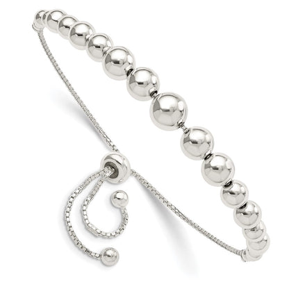 Sterlingsilber Poliert Gekugelt Verstellbar Armband
