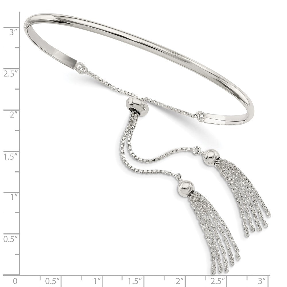 Sterlingsilber Poliert mit Tassels Verstellbar Armreif