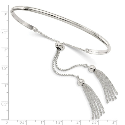 Sterlingsilber Poliert mit Tassels Verstellbar Armreif