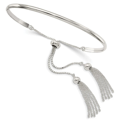 Sterlingsilber Poliert mit Tassels Verstellbar Armreif