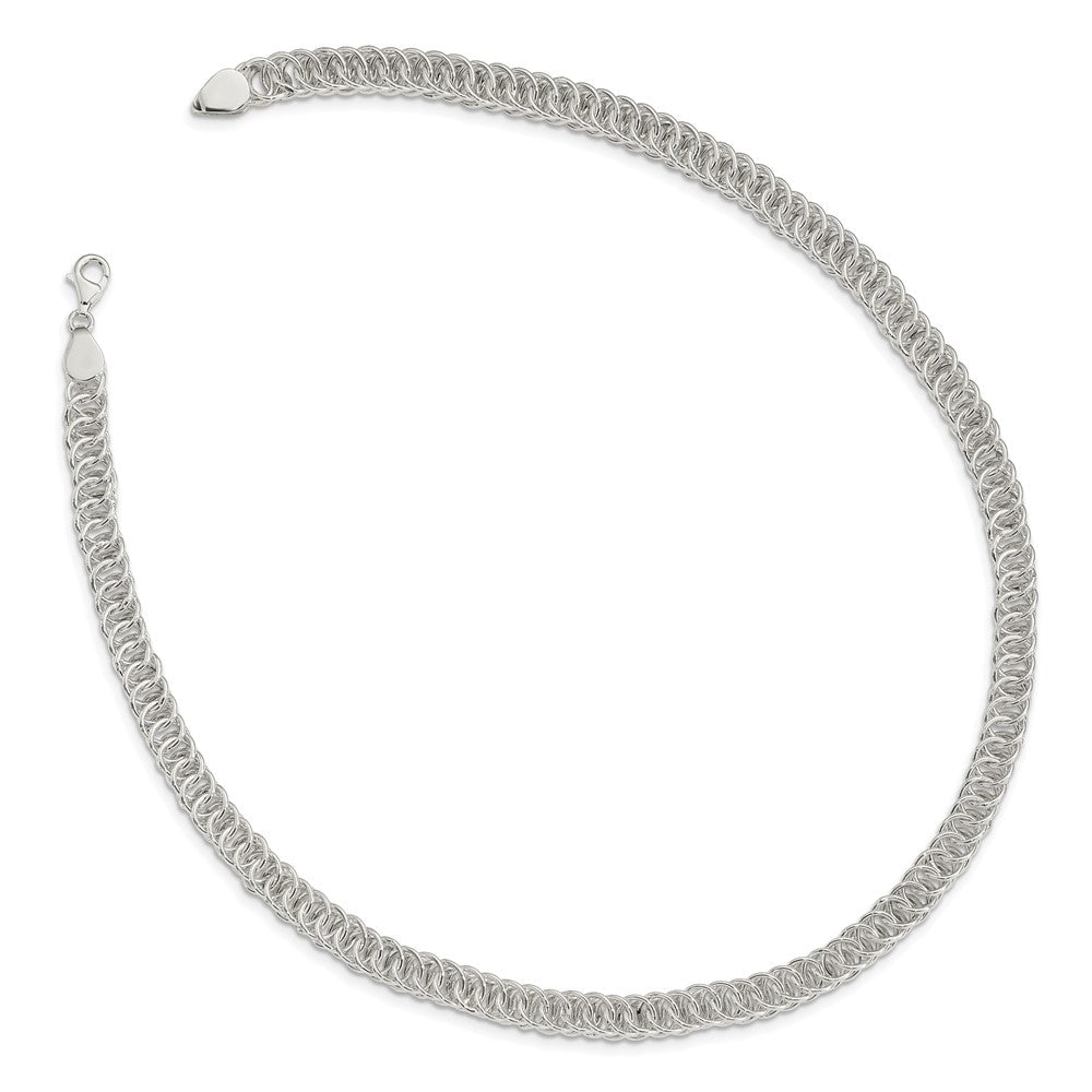 Sterlingsilber Poliert Fantasie Kreis Glieder Halskette