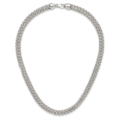 Sterlingsilber Poliert Fantasie Kreis Glieder 18.5 Zoll Halskette