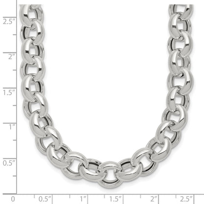 Sterlingsilber Poliert Fantasieglieder Halskette