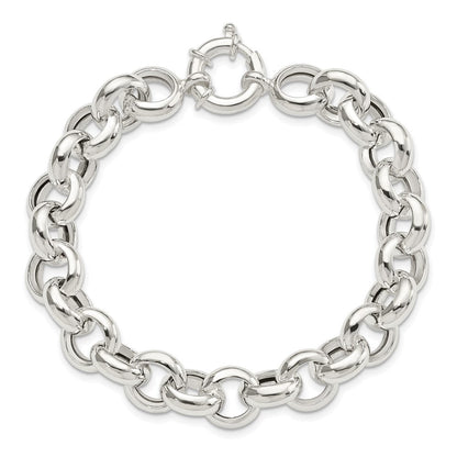 8 Zoll Sterlingsilber Poliert Fantasieglieder Armband