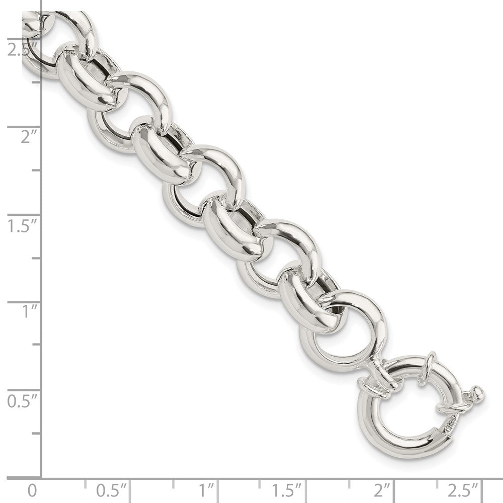8 Zoll Sterlingsilber Poliert Fantasieglieder Armband