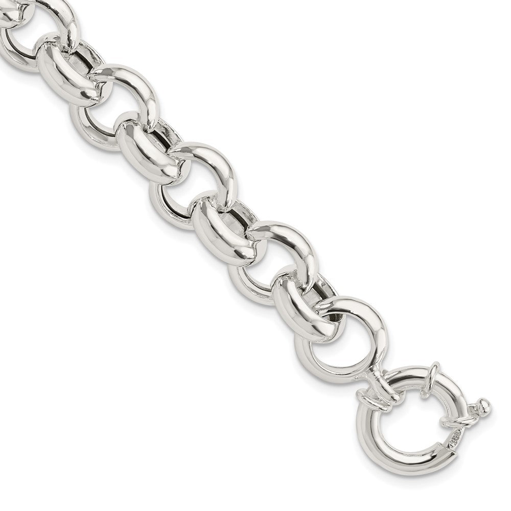 8 Zoll Sterlingsilber Poliert Fantasieglieder Armband