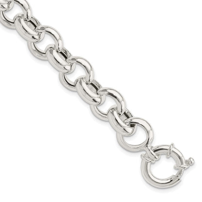 8 Zoll Sterlingsilber Poliert Fantasieglieder Armband