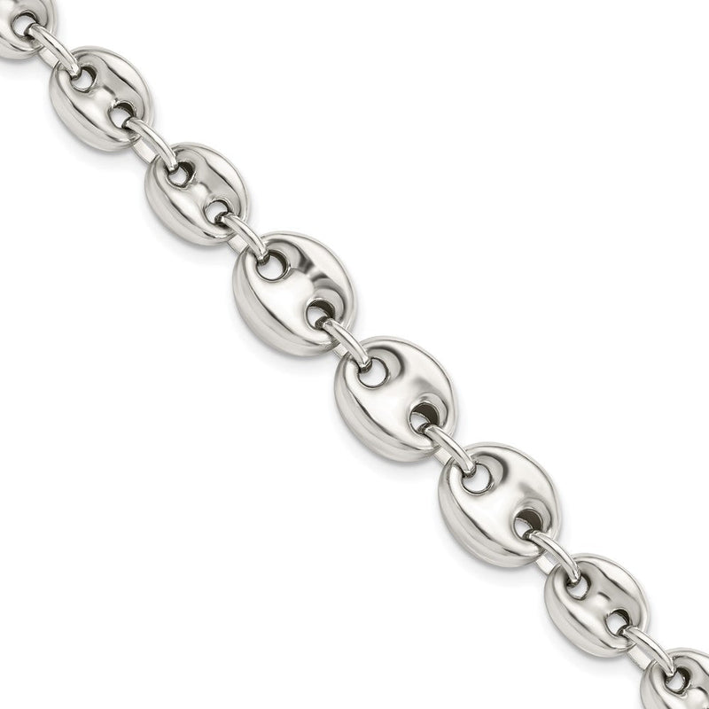 7.5 Zoll Sterlingsilber Poliert Fantasieglieder 7.5 Zoll Armband