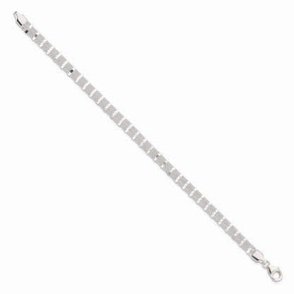 7.25 Zoll Sterlingsilber Poliert 3-strand Armband