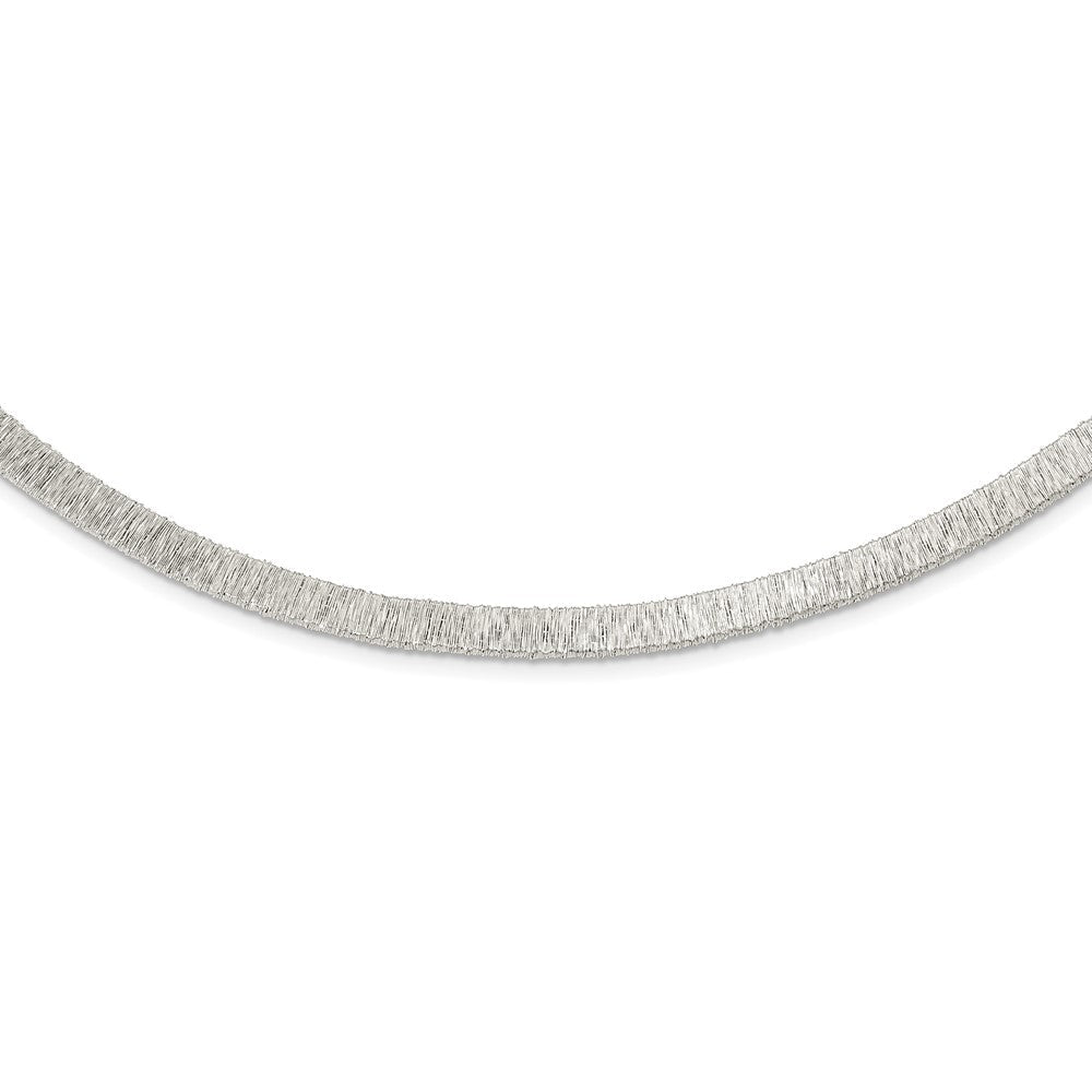 Sterlingsilber Poliert Draht Wrapped mit 2 Zoll Verlängerung. Halskette