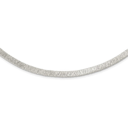 Sterlingsilber Poliert Draht Wrapped mit 2 Zoll Verlängerung. Halskette