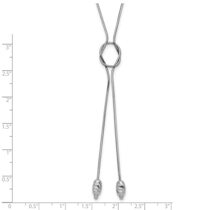 Sterlingsilber Rhodiniert Diamantiert Perlen Fantasie Loop Tropfen Halskette