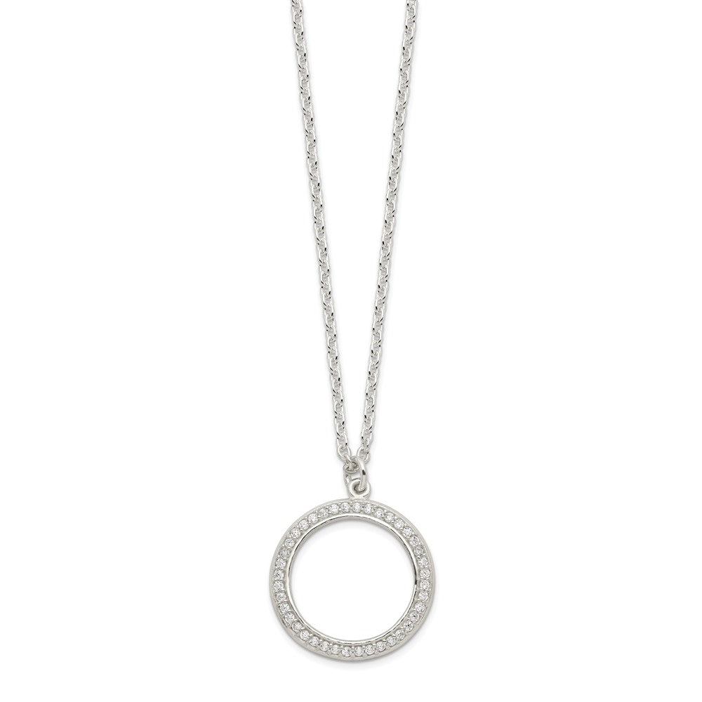 Sterlingsilber 3 Zirkonia Pendants All 16 (necklace Set)