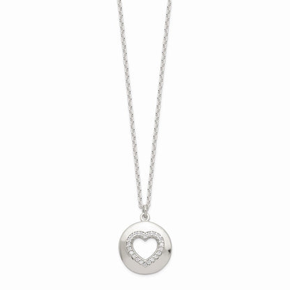 Sterlingsilber 3 Zirkonia Pendants All 16 (necklace Set)