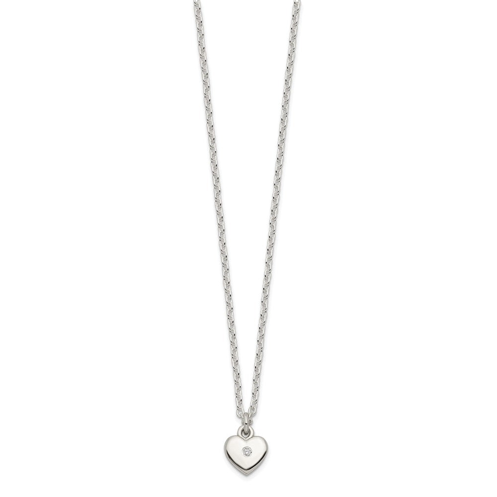 Sterlingsilber 3 Zirkonia Pendants All 16 (necklace Set)