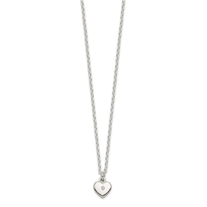 Sterlingsilber 3 Zirkonia Pendants All 16 (necklace Set)
